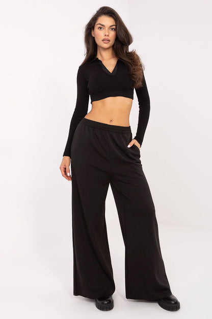 Pantalon palazzo femme – Palessya noir universelle | Zachoo