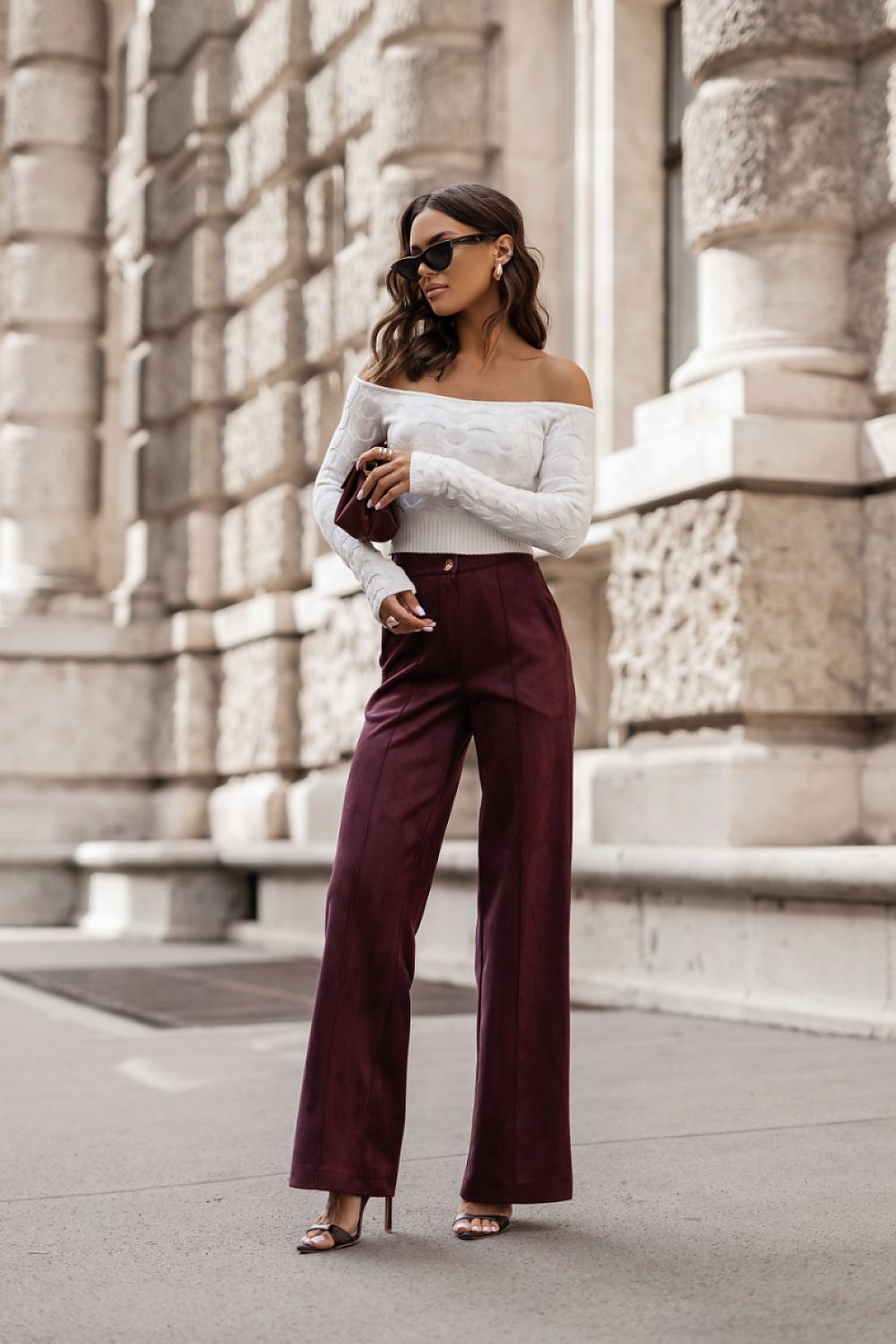 Pantalon coupe droite femme en viscose - Livia rouge | Zachoo