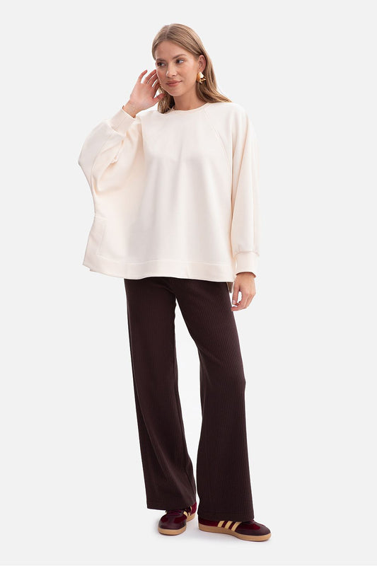 Sweatshirt oversize en coton structuré – Contour | Zachoo