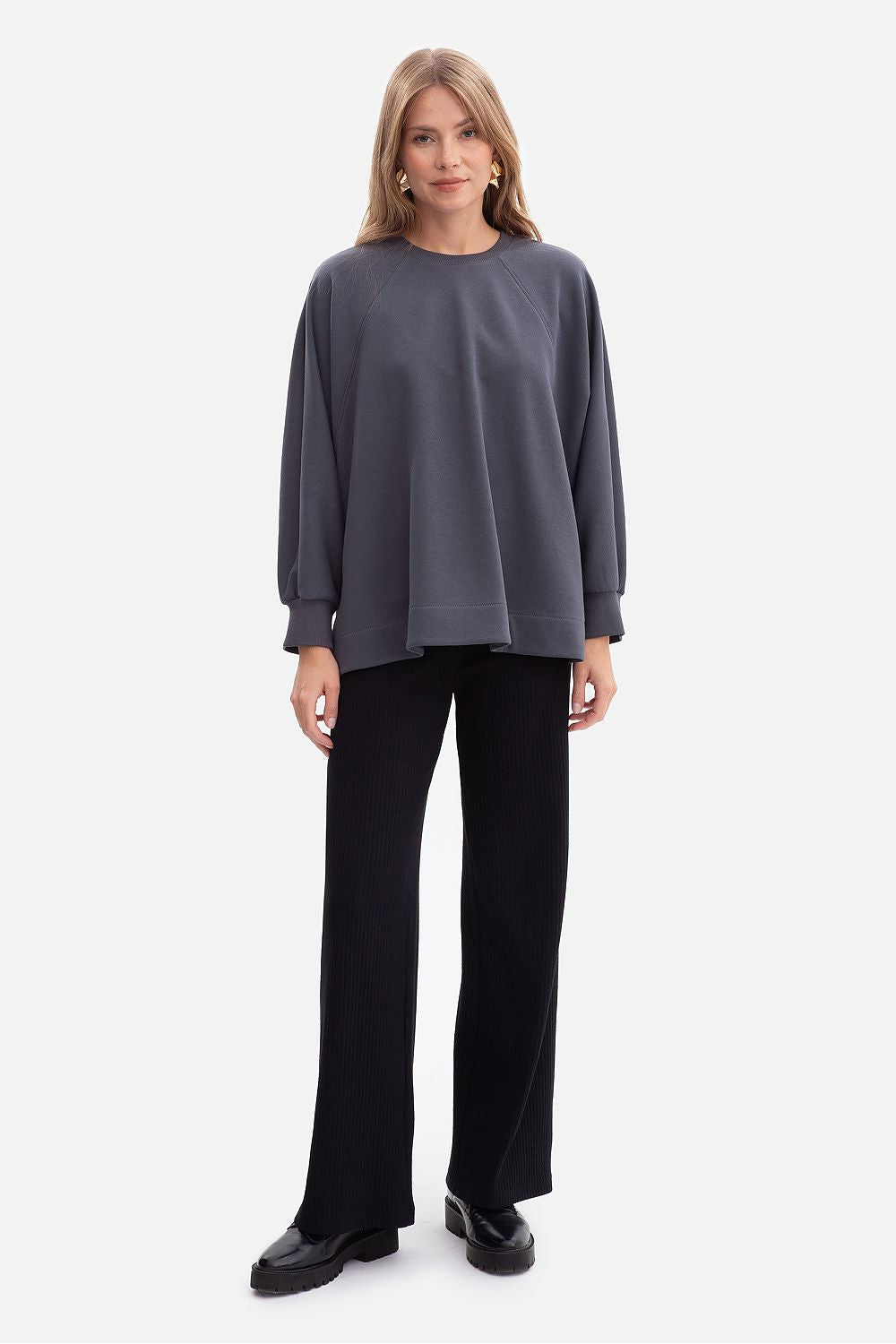 Sweatshirt oversize en coton structuré – Contour | Zachoo