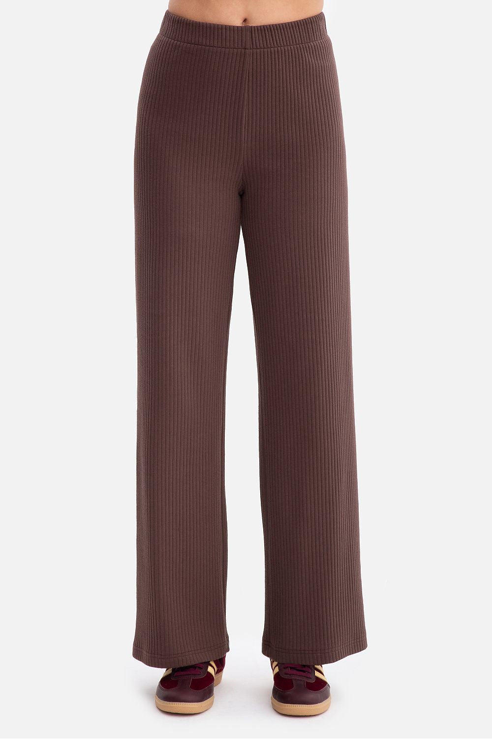 Pantalon côtelé femme en coton - Loden brun clair | Zachoo