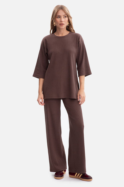 Pantalon côtelé femme en coton - Loden | Zachoo