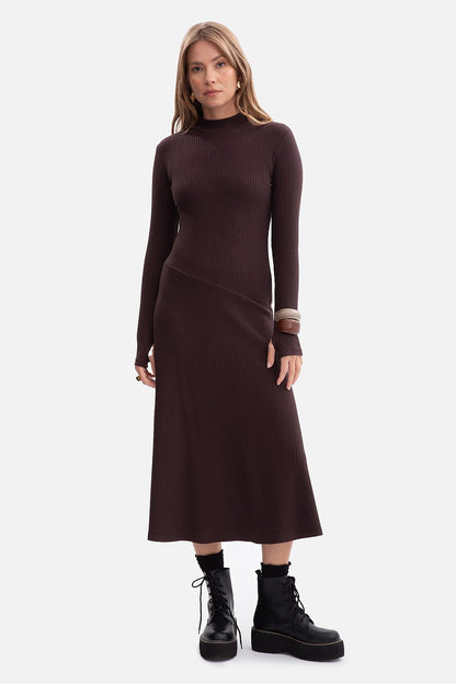 Robe femme en coton côtelé – Inflexion violet | Zachoo