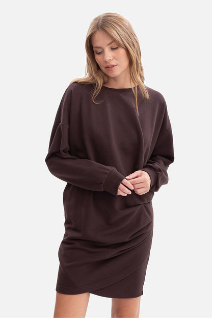 Robe de jour en coton doux femme – Élan brun | Zachoo
