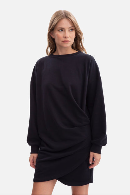 Robe de jour en coton doux femme – Élan noir | Zachoo