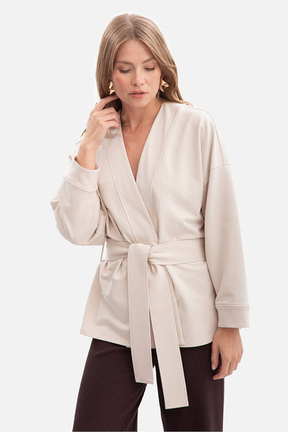 Sweatshirt femme ceinturé - Éclipse beige | Zachoo