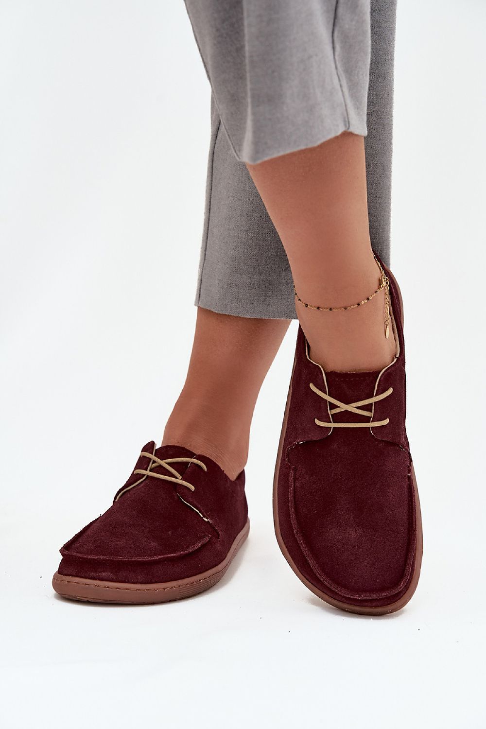 Chaussures basses femme en daim naturel – Barellia | Zachoo