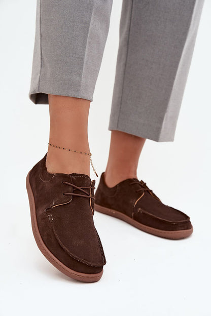 Chaussures basses femme en daim naturel – Barellia brun 2 | Zachoo