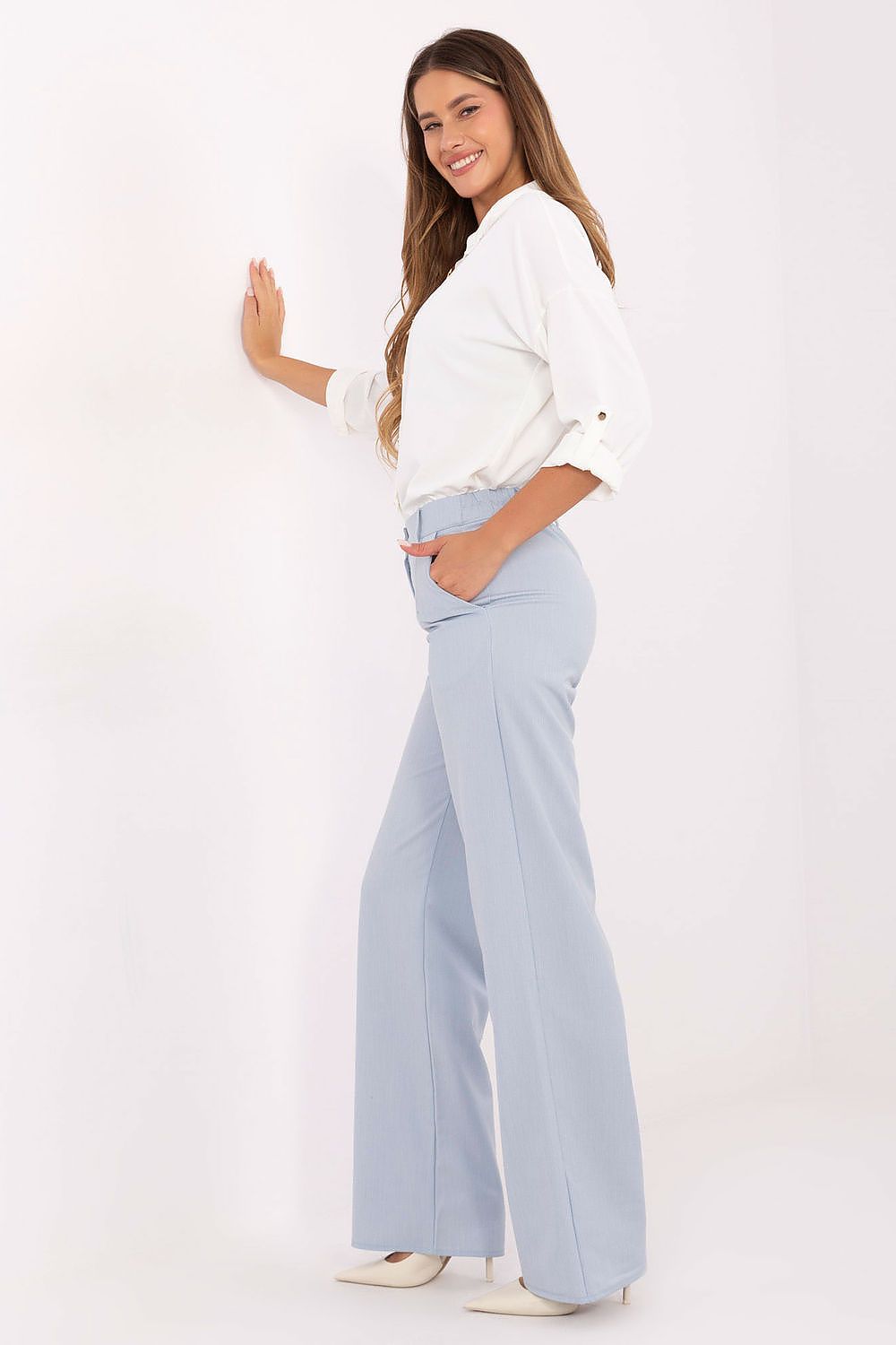 Pantalon femme taille haute en coton - Aurelia | Zachoo