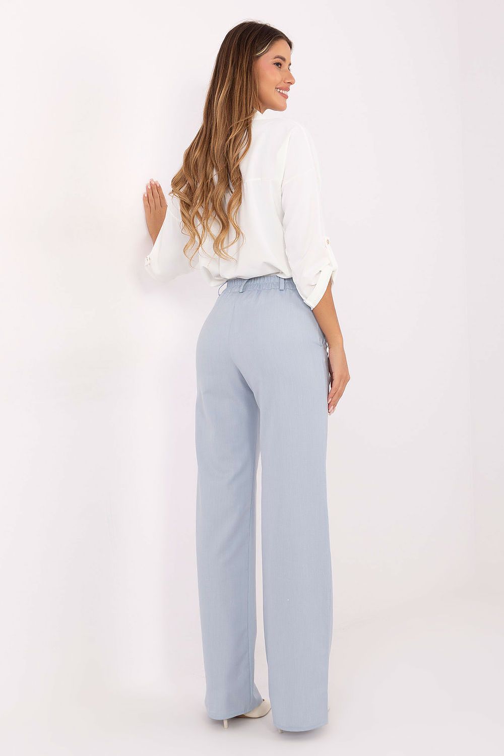 Pantalon femme taille haute en coton - Aurelia | Zachoo