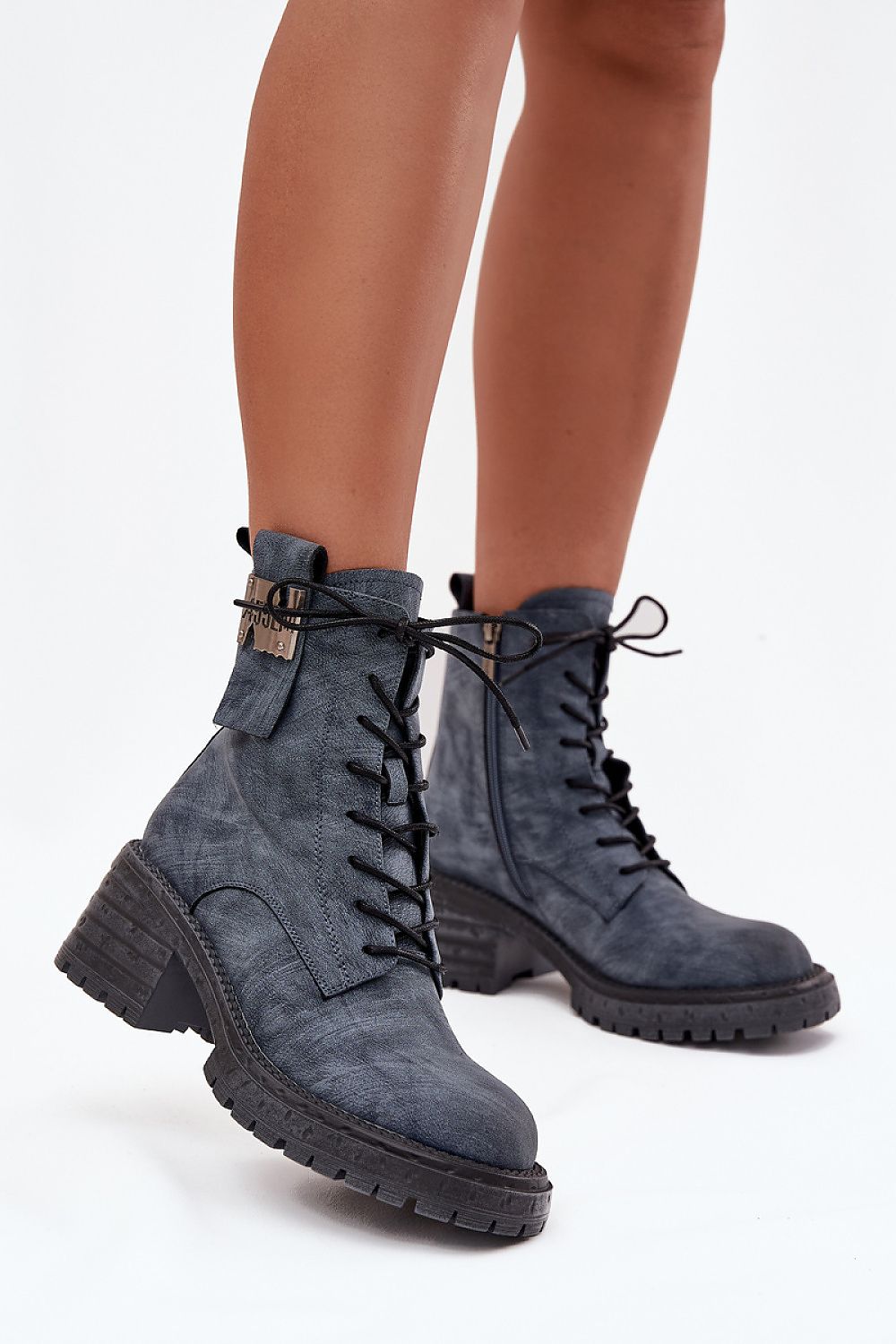 Bottines femme en cuir naturel – Artessia bleu | Zachoo