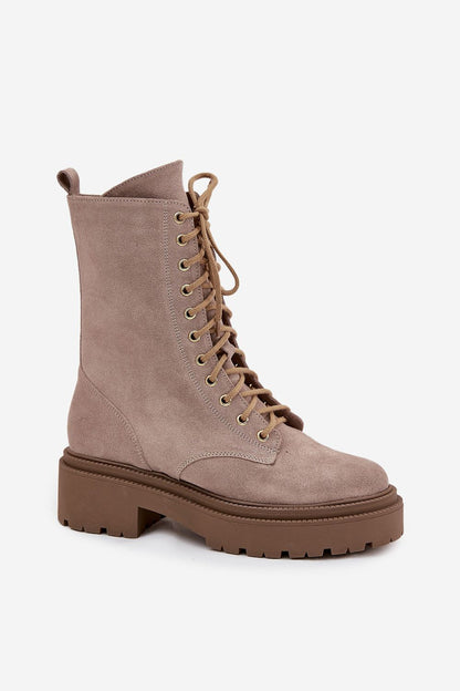 Bottines femme en daim naturel – Workelia | Zachoo