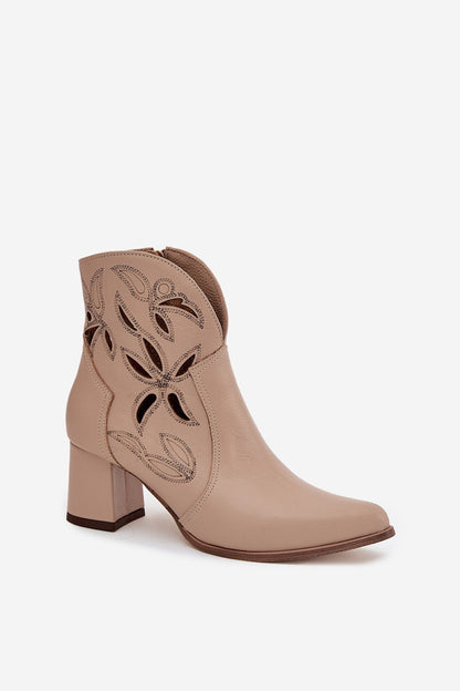 Bottes femme en cuir naturel – Ajouria | Zachoo