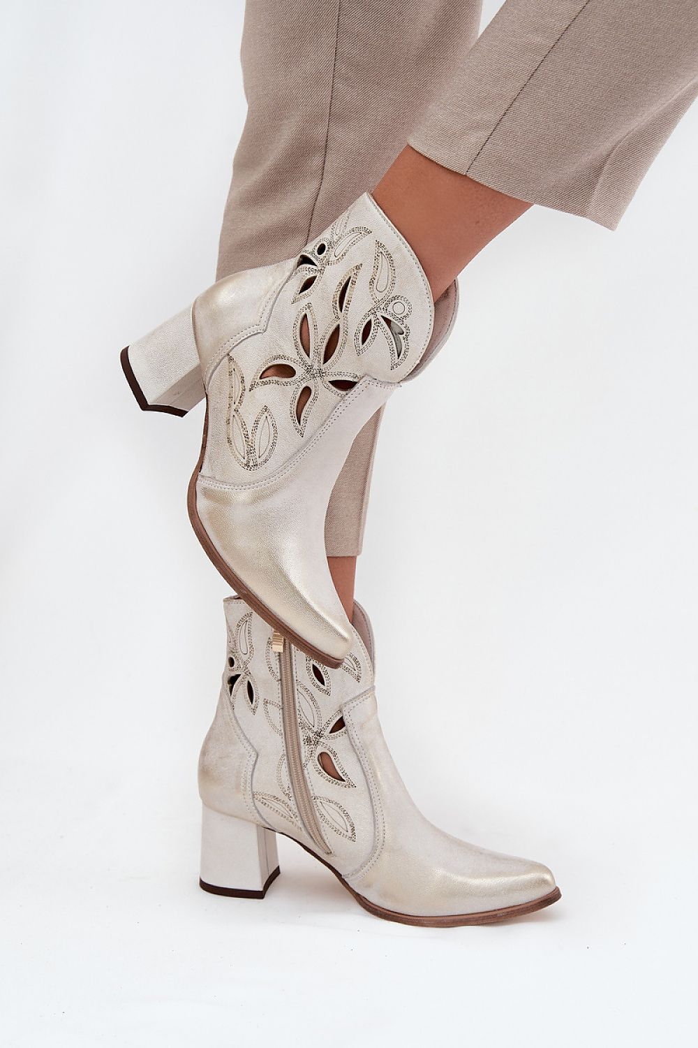 Bottes femme en cuir naturel – Ajouria jaune | Zachoo