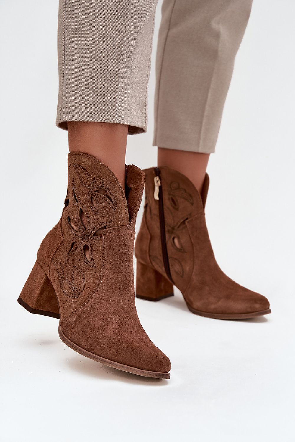 Bottes femme en cuir naturel – Ajouria brun 2 | Zachoo