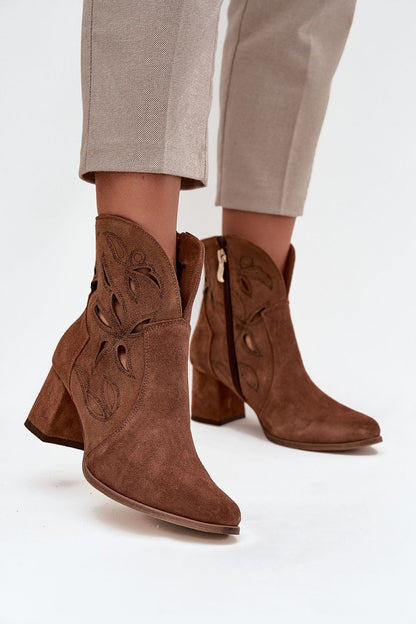 Bottes femme en cuir naturel – Ajouria brun 2 | Zachoo