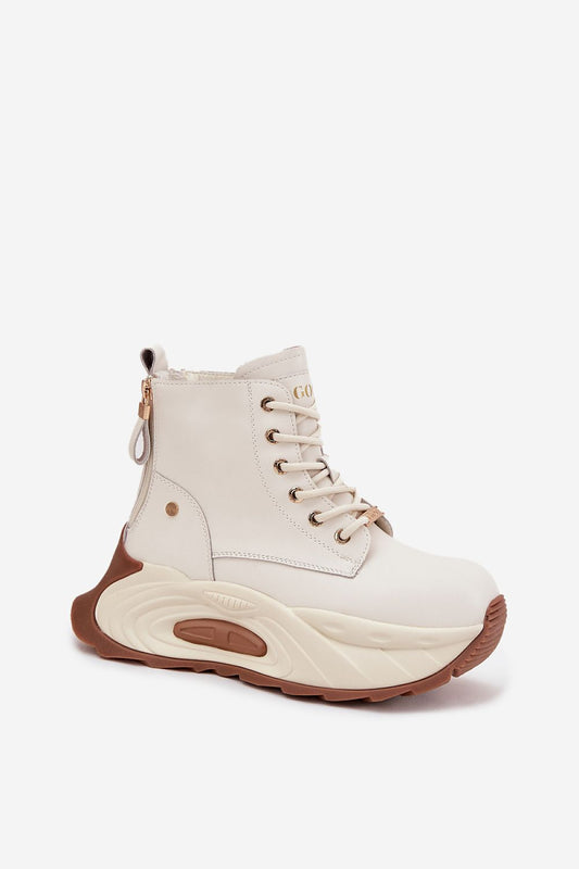 Bottines femme en cuir naturel – Goelia | Zachoo