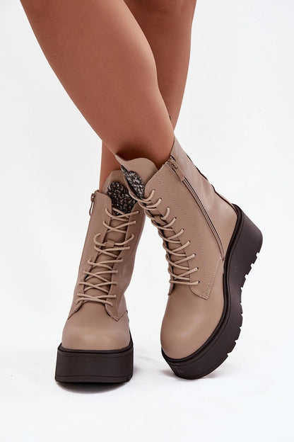 Bottines femme en cuir naturel – Jezzalya | Zachoo