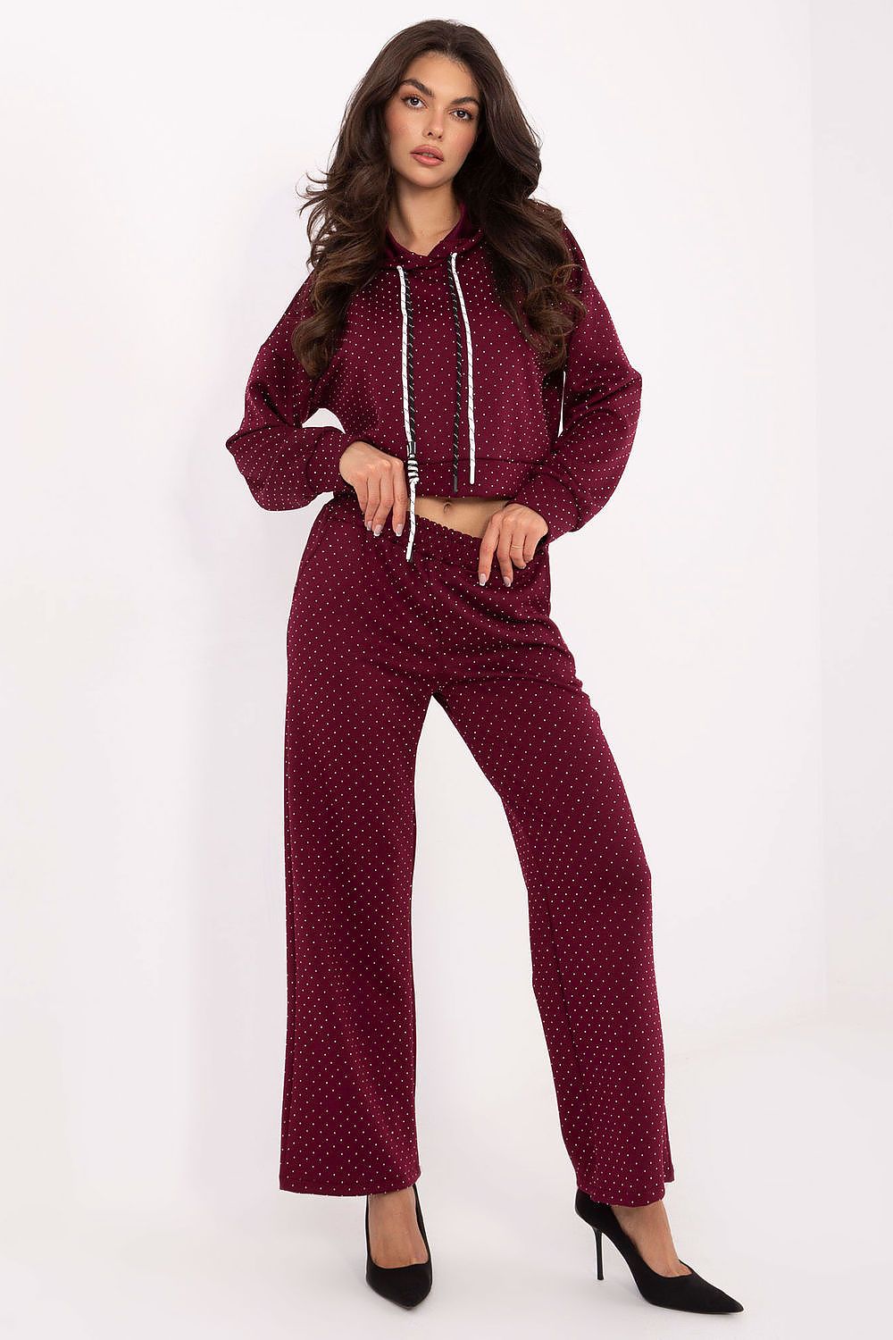 Ensemble de survêtement femme en viscose – Strassalya rouge universelle | Zachoo