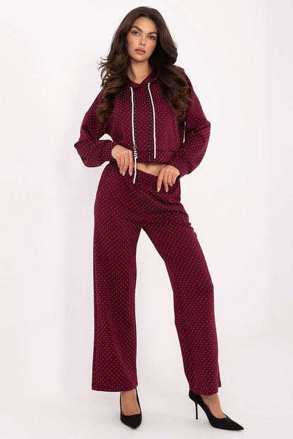Ensemble de survêtement femme en viscose – Strassalya rouge universelle | Zachoo