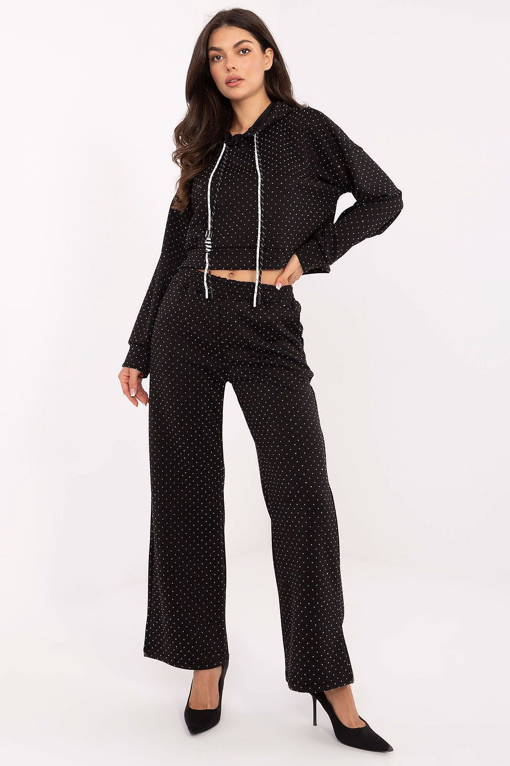 Ensemble de survêtement femme en viscose – Strassalya noir universelle | Zachoo