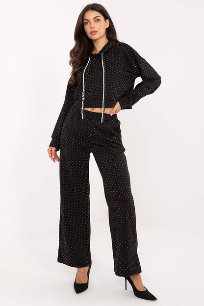 Ensemble de survêtement femme en viscose – Strassalya noir universelle | Zachoo