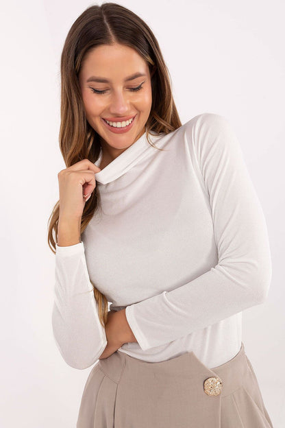 Top femme col montant – Nelya blanc universelle | Zachoo