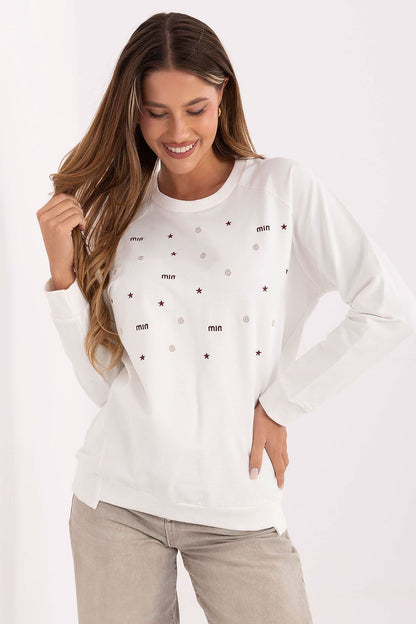 Sweat-shirt femme coton – Cosmelia beige 2 universelle | Zachoo