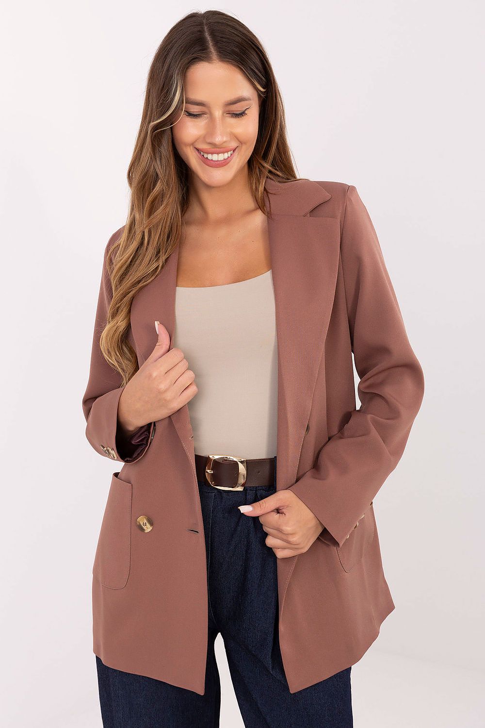 Veste femme en coton – Elastoria brun | Zachoo