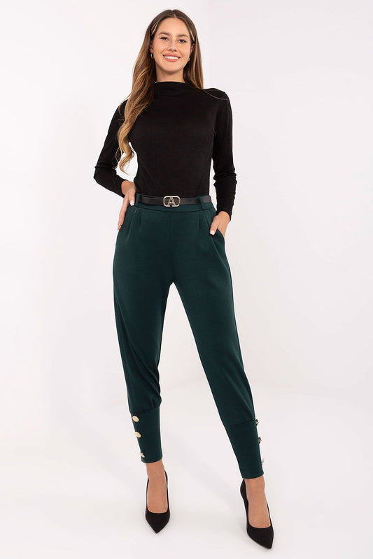 Pantalon femme fuselé – Fusellia vert universelle | Zachoo