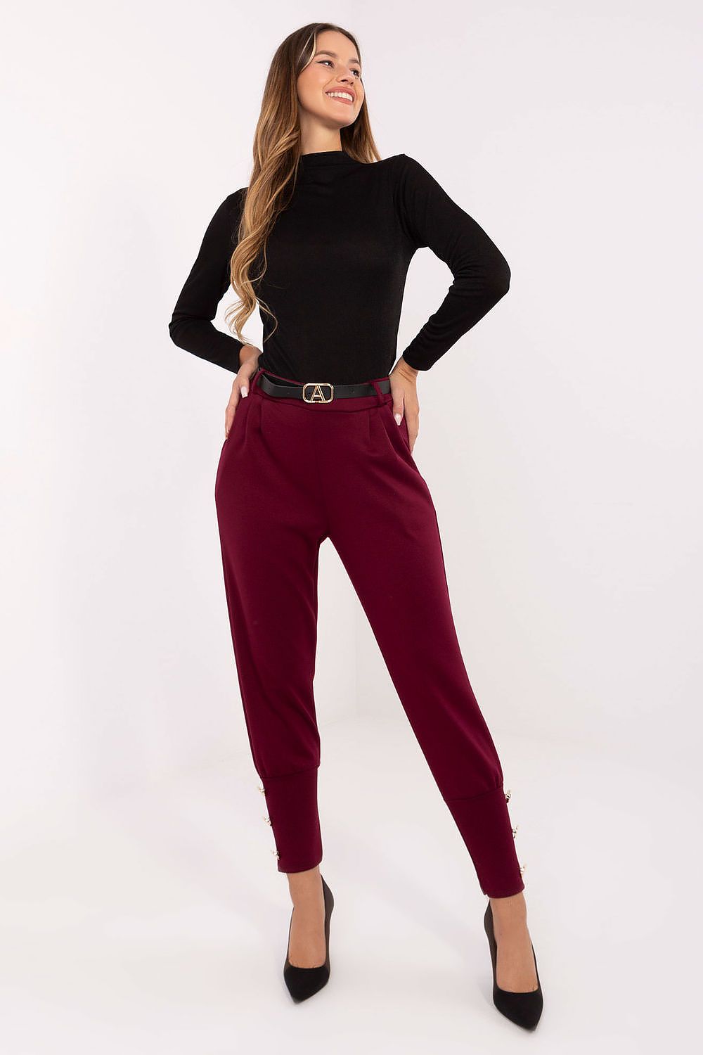 Pantalon femme fuselé – Fusellia rouge universelle | Zachoo