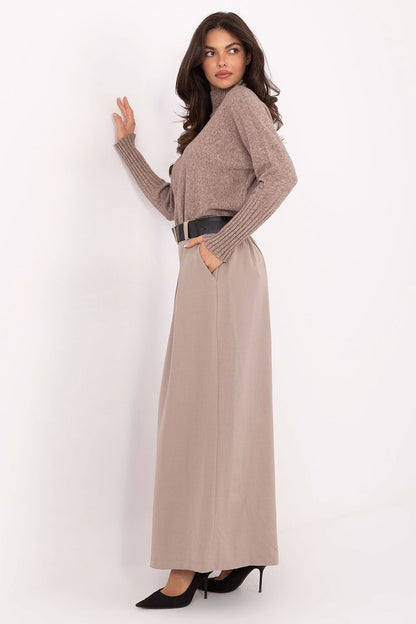 Pantalon femme palazzo taille haute en viscose – Souffle | Zachoo