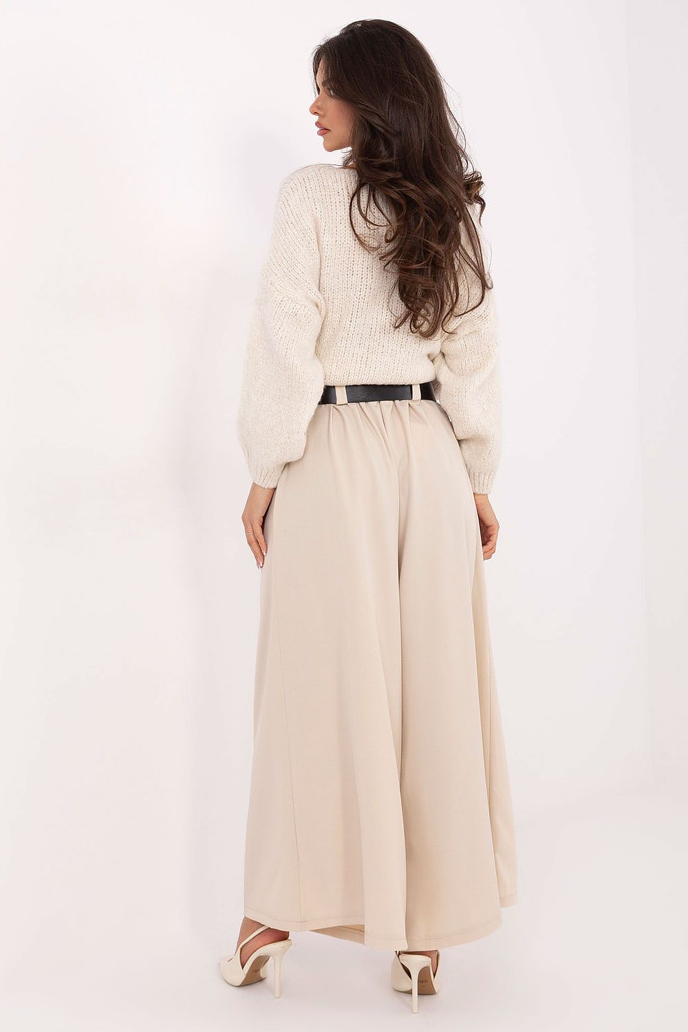 Pantalon femme palazzo taille haute en viscose – Souffle | Zachoo