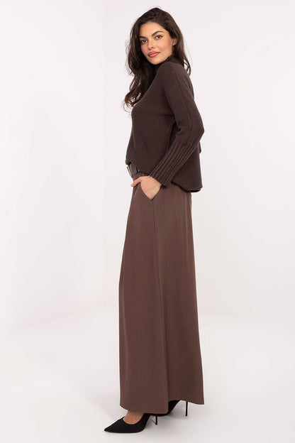 Pantalon femme palazzo taille haute en viscose – Souffle | Zachoo
