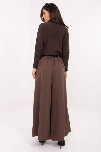 Pantalon femme palazzo taille haute en viscose – Souffle | Zachoo