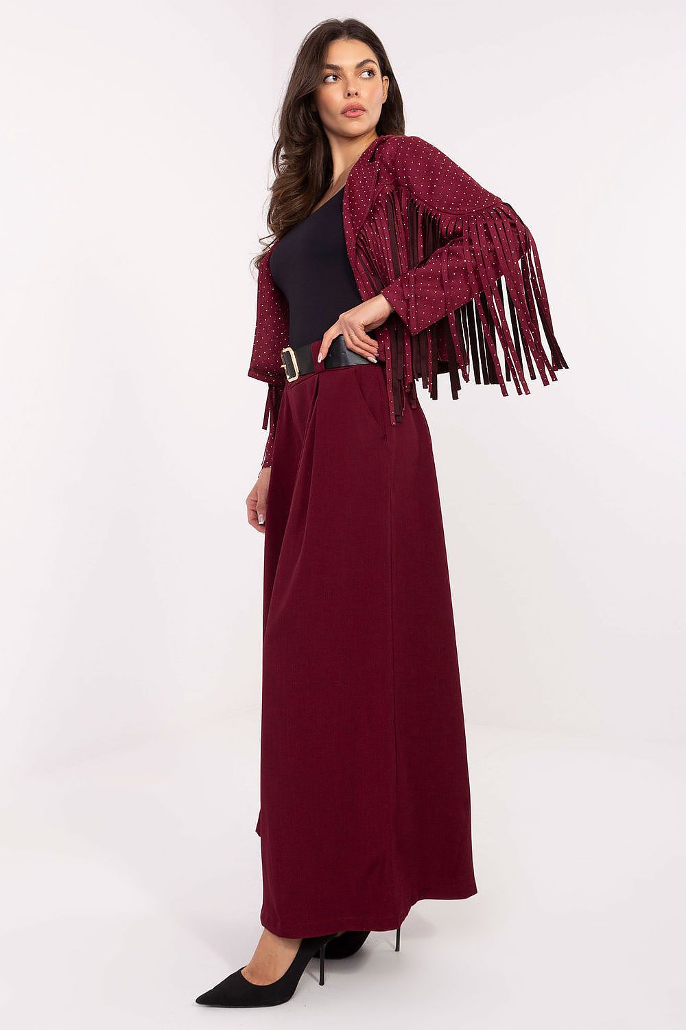 Pantalon femme palazzo taille haute en viscose – Souffle | Zachoo