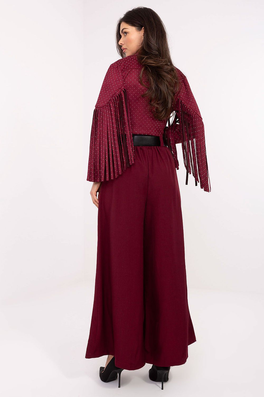 Pantalon femme palazzo taille haute en viscose – Souffle | Zachoo