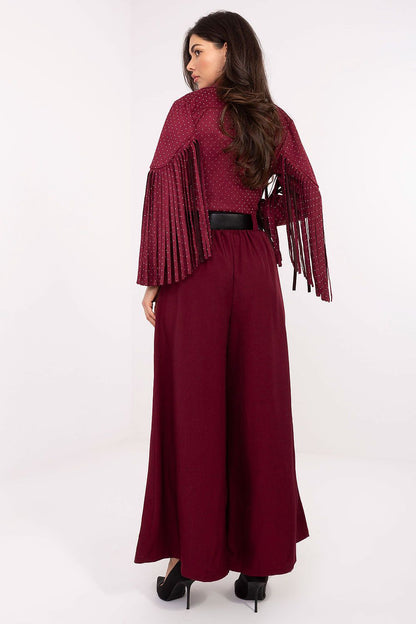 Pantalon femme palazzo taille haute en viscose – Souffle | Zachoo