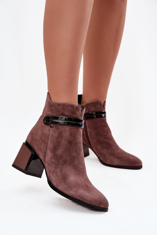 Bottines femme en daim naturel – Daimessia brun | Zachoo