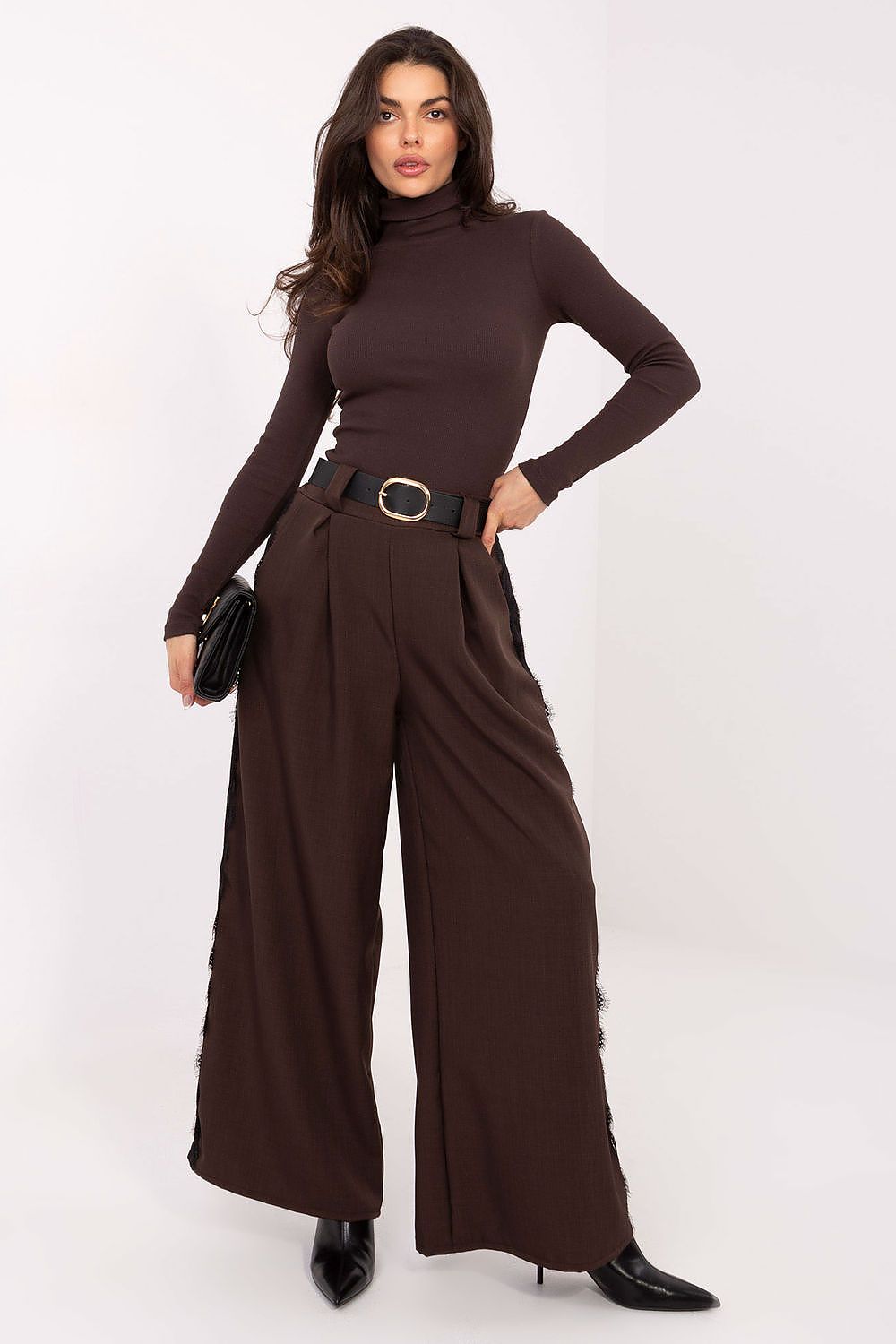 Pull femme col roulé en coton stretch – Élan | Zachoo