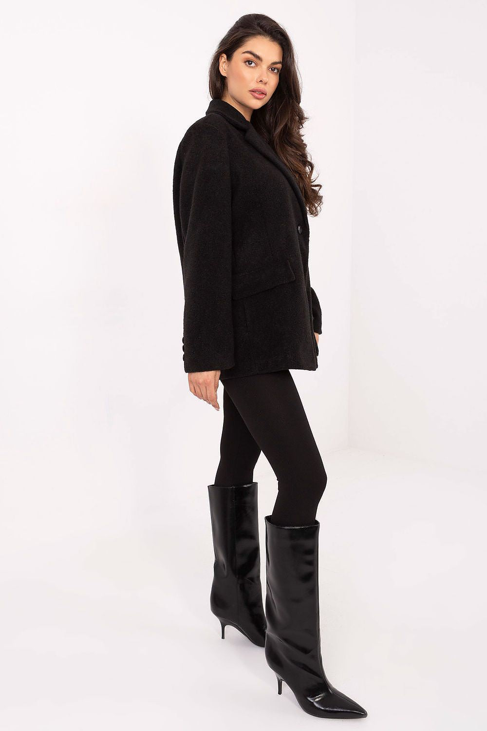 Manteau femme élégant en boucle – Liora | Zachoo