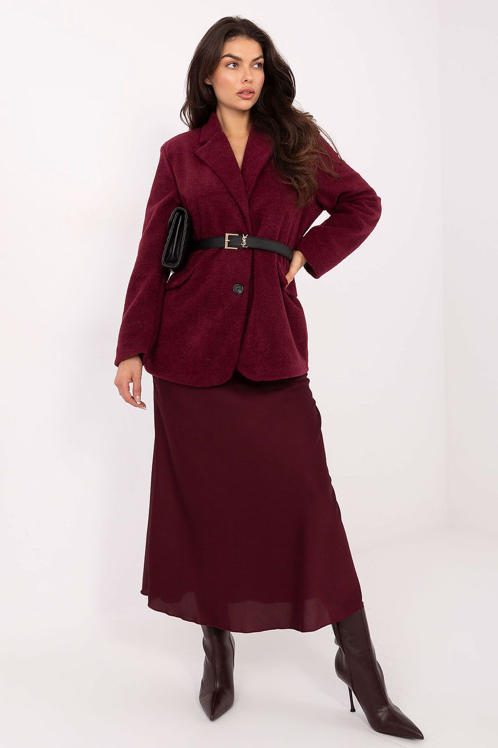 Manteau femme élégant en boucle – Liora | Zachoo
