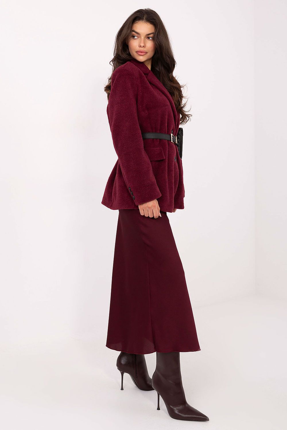 Manteau femme élégant en boucle – Liora | Zachoo