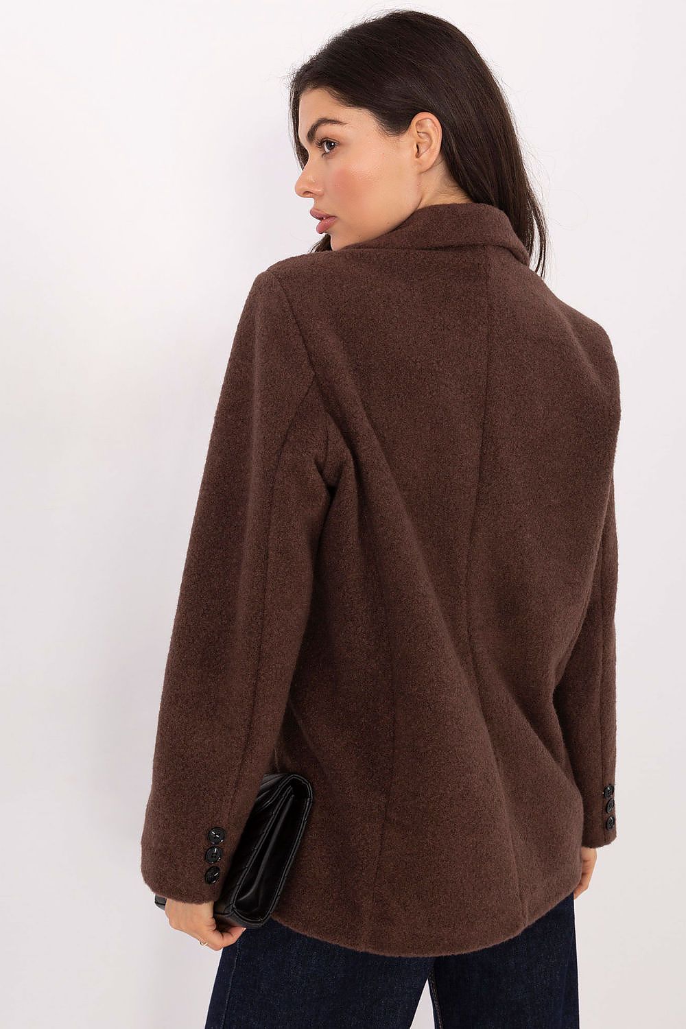 Manteau femme élégant en boucle – Liora | Zachoo