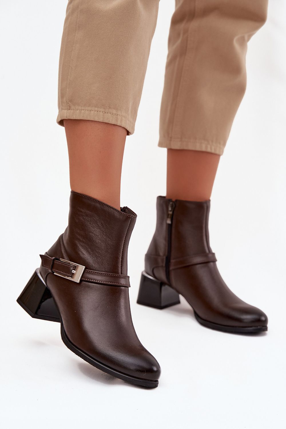 Bottines femme en cuir naturel – Beltoria brun 2 | Zachoo