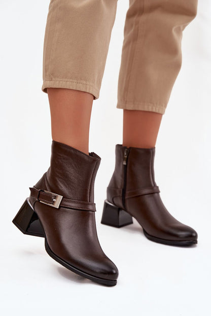 Bottines femme en cuir naturel – Beltoria brun 2 | Zachoo