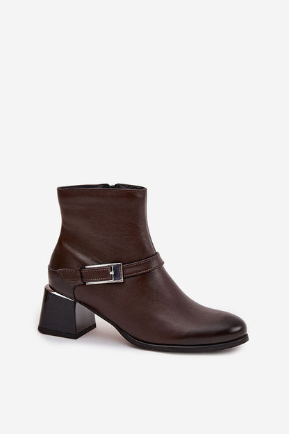 Bottines femme en cuir naturel – Beltoria | Zachoo