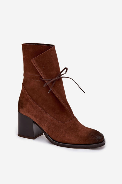 Bottines femme en daim naturel – Laceluna | Zachoo