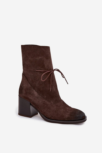 Bottines femme en daim naturel – Laceluna | Zachoo