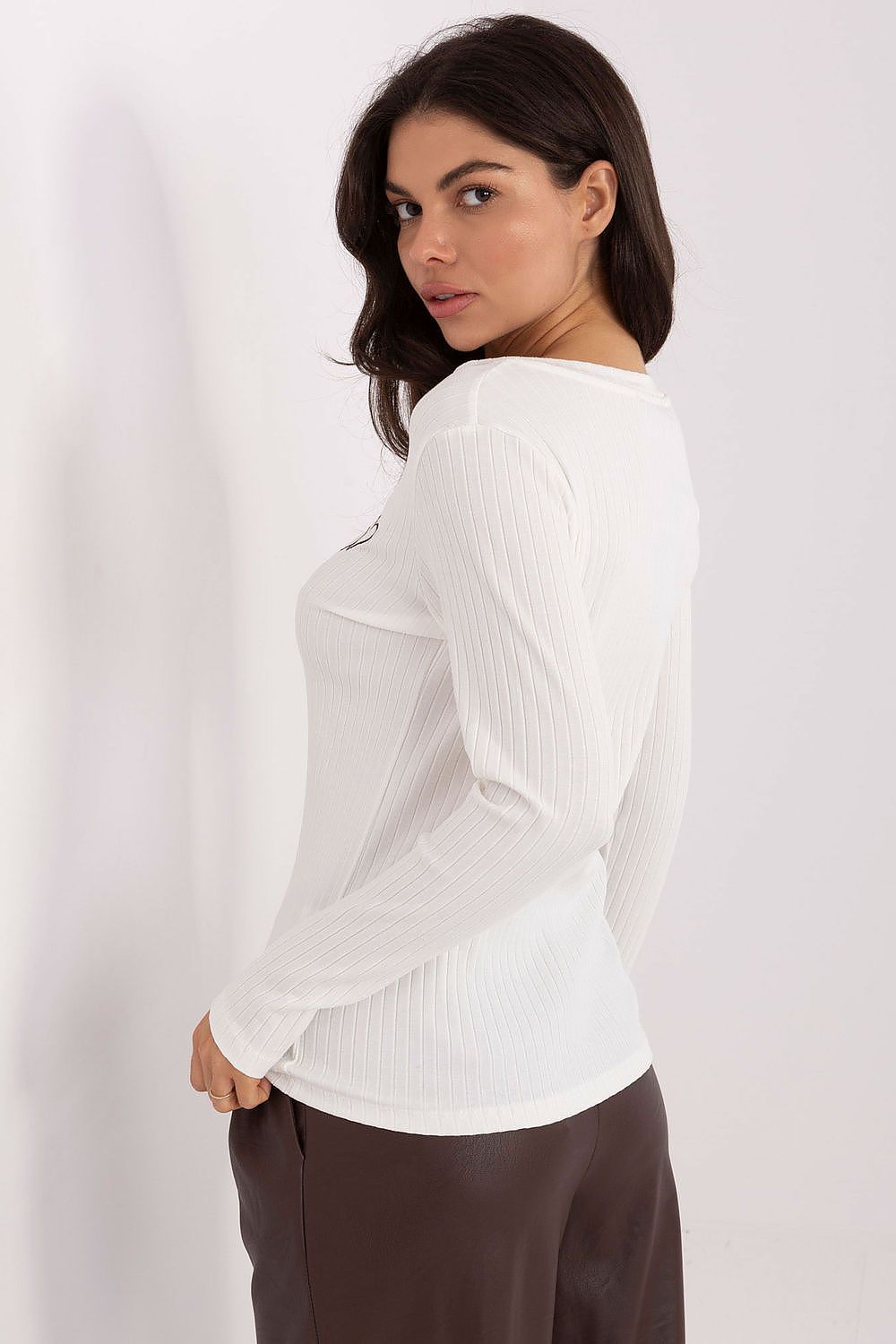 Chemisier femme en coton côtelé cœur – Elyna | Zachoo